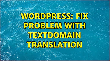 Wordpress: Fix Problem With Textdomain Translation