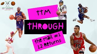 Through the Mail Autograph Returns  12 Returns Including HOF NFL Quarterback and 3time NBA Champ!