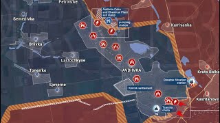 Ukraine War, Rybar Map for November 19th, 2023, Battle in Avdiivka, Cluster Bombs and Krynki