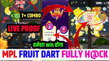 MPL FRUIT DART FULLY H@CK TRICK  || FUIT DART में ज्यादा SCORE कैसे बनाएं||