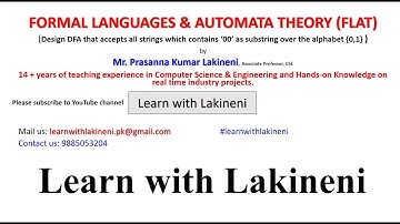 Formal Languages & Automata Theory-FLAT(DFA examples-1) Part-5(JNTUK,JNTUH,JNTUA,JNTUGV)|GATE FLAT