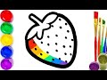 Çocuklar için çilek çizimi | Рисунок клубники для детей | Drawing strawberries for kids