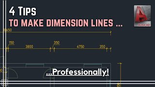 Autocad  4 Tips to make your dimension lines looking professional!