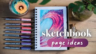 Fun \& Easy Sketchbook Ideas \/\/ ft. Karin Markers