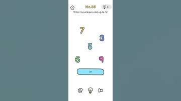 Brain Out No. 35 What 3 numbers add up to 12