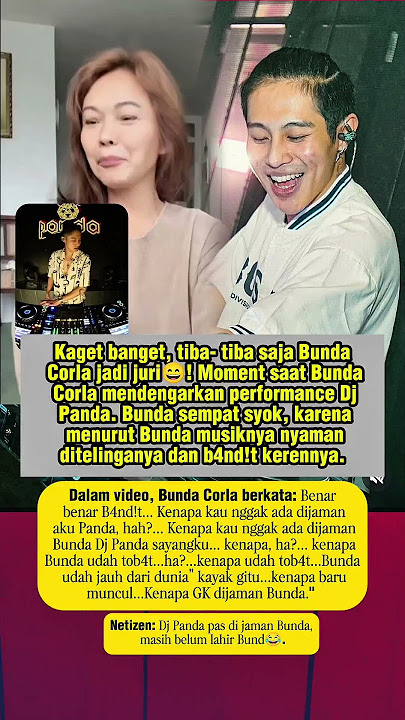 Bunda corla tiba-tiba jadi juri perform DJ Panda