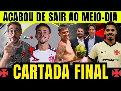 DOMINGO AGITADO! VASCO E LAMACCHIA VÃO DAR CARTADA FINAL PARA FECHAR MAIS 3 CONTRATAÇÕES!