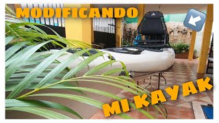 MODIFICANDO mi Kayak || cómo instalar Asiento y caja porta Cañas de pesca parte 1.