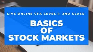 Live Online - CFA Level I- Equity Valuation for Beginners