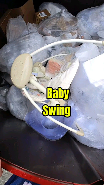 I found a brand new baby swing dumpster diving. Babies are in need 😍 #baby #babies #dumpsterdiving