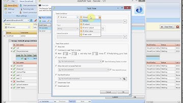 VisualCron - Flow tab and Task control