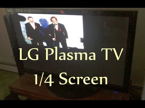 LG plasma TV REPAIR 1/4 screen showing. 50pq30