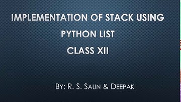 #2 stack implementation using list in python