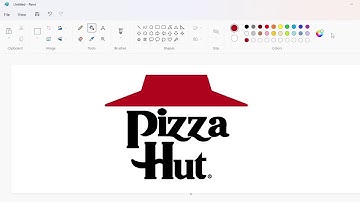 How to draw the Pizza Hut logo using MS Paint | How to draw on your computer