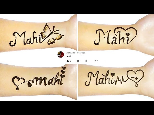 8 Beautiful Mahi Name Tattoo Design Idea  Hindi Master