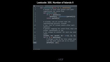 Leetcode 305. Number of Islands II in Python | Python Leetcode | Python Coding Tutorial | ASMR