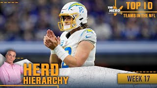 Herd Hierarchy: Playoff-bound Chargers, Packers leap in Colin's Top 10 of Week 17 | NFL | THE HERD