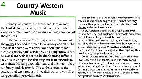 Facts and Figures - Unit 4: Music - Lesson 4: Country-Western Music
