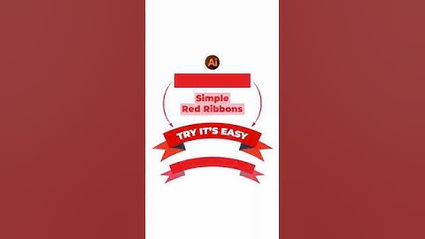 How to Create Red Ribbons in Illustrator FAST! (Beginner Guide) #Short