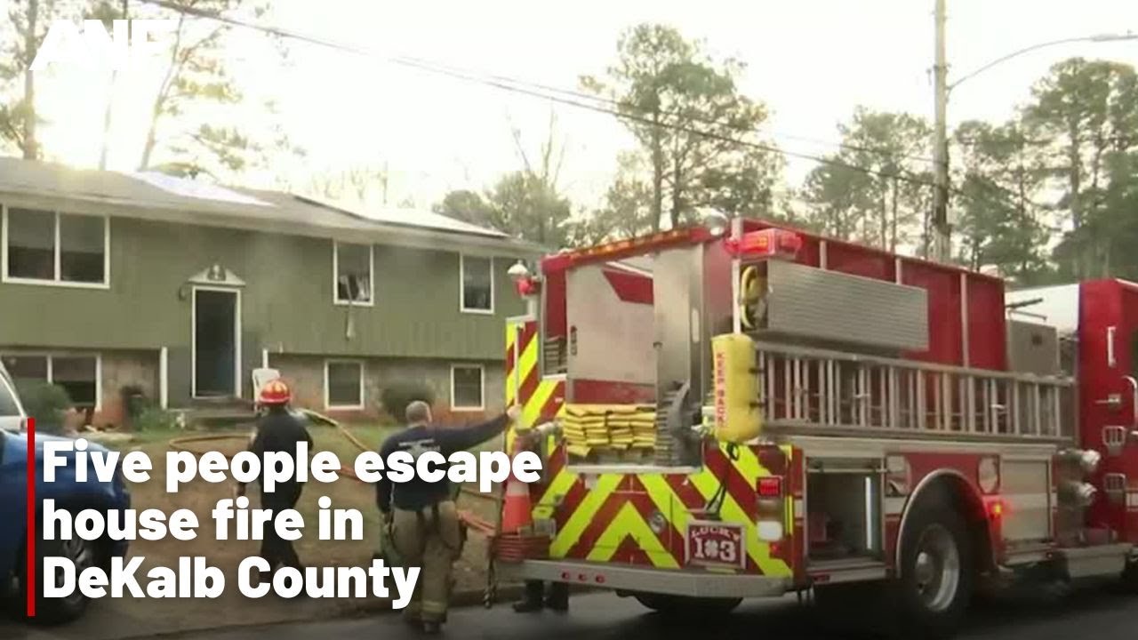 Five people escape house fire in DeKalb County - YouTube