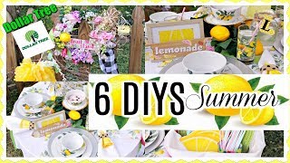 🍋 6 DIY DOLLAR TREE SUMMER DECOR CRAFTS 🍋 Farmhouse Wreath \/ Tablescape \/ Olivia's Romantic Home