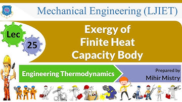 L 25 Exergy of Finite Heat Capacity Body | Engineering Thermodynamics | Mechanical