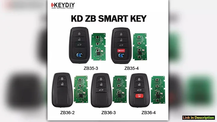 KEYDIY KD ZB3534 ZB36234 Smart Key ZB Series Multiple Remotes for KDX2 KDMAX Programmer
