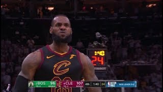 LeBron James' back-to-back clutch three pointers to force game 7 vs Boston! (uncut) screenshot 4