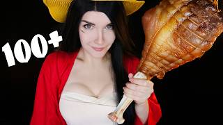 : ASMR   100+ TRIGGERS FOOD by calories   100+      [ Eating / Mukbang]