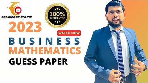 Business Mathematics Guess paper Class 11
