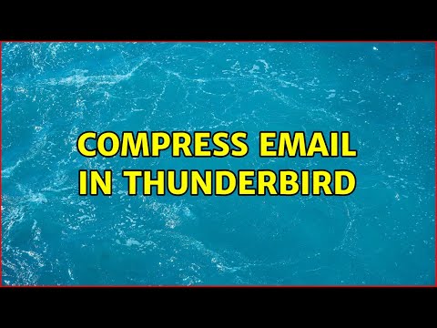 Video: Hoe e-mails comprimeren in Thunderbird?