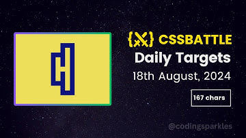 CSS Battle Daily Targets Solution | 18th August, 2024 | #html #css #cssbattle