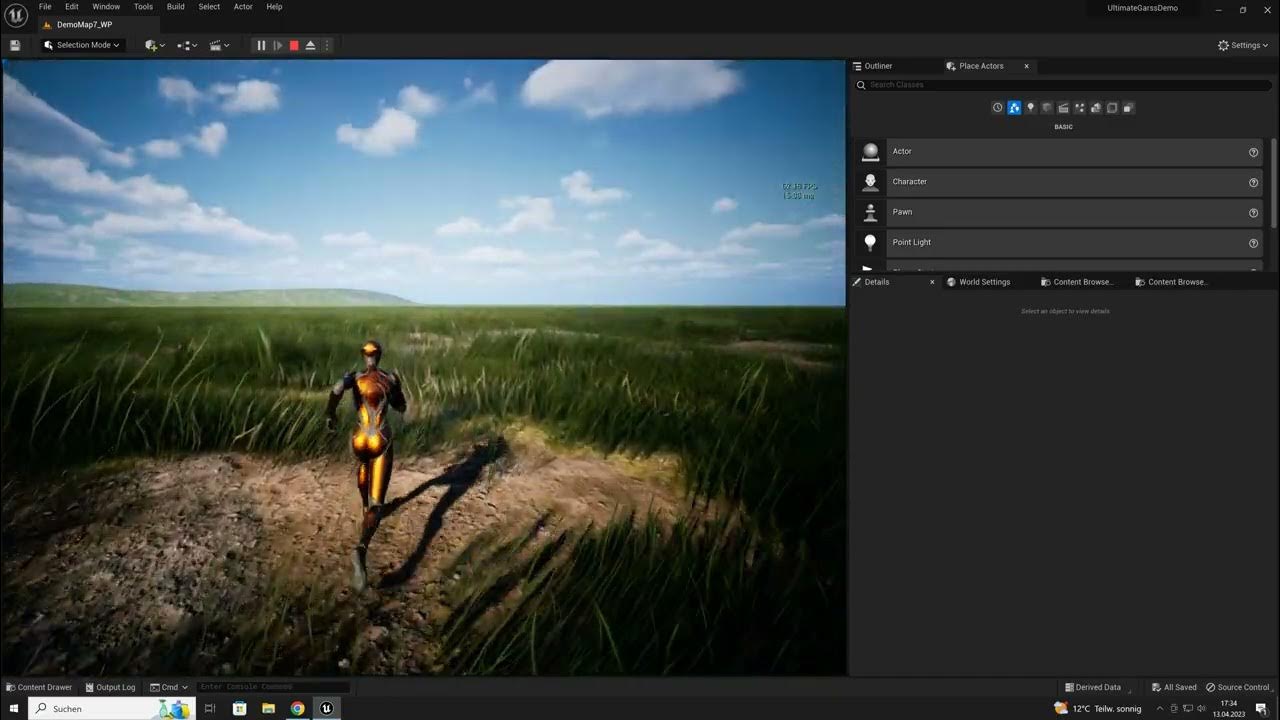 Unreal Engine 5 Ultimate Grass Pack Demo FPS Test Landscape high