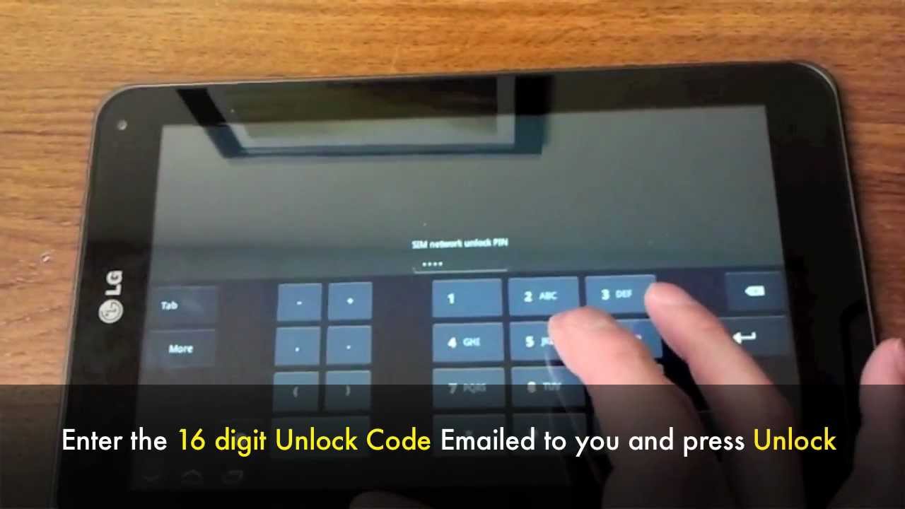 How To Unlock Lg Optimus Pad Tablet V900 Network By Sim Network Unlock Code Pin No Rooting Youtube