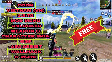 CODM VIETNAM(VNG) FREE MOD MENU | FREE WEAPON AND CHARACTER SKINS | NO KEY