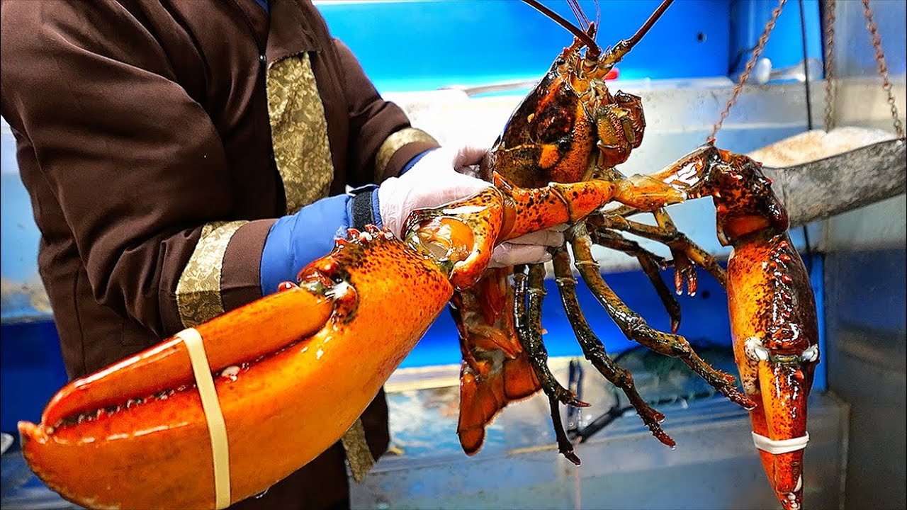 New York City Food - $400 GIANT LOBSTER Seafood Salad Park Asia NYC