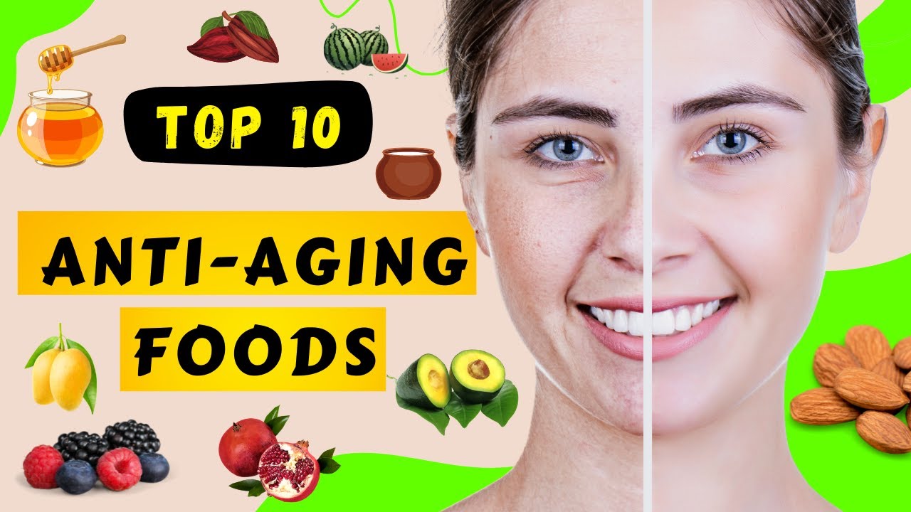 ⁣Top 10 Anti-Aging Foods | Anti-Aging Hacks (For Skin, Muscle, Brain, & Gut Health)