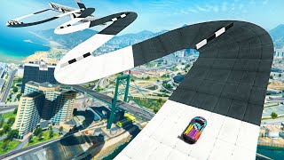 GTA 5 CRAZY TWISTED ROAD PARKOUR RACE !