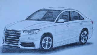 Audi A6 Çizimi - Kolay Araba Çizimi Nasıl Yapılır?Car Drawing