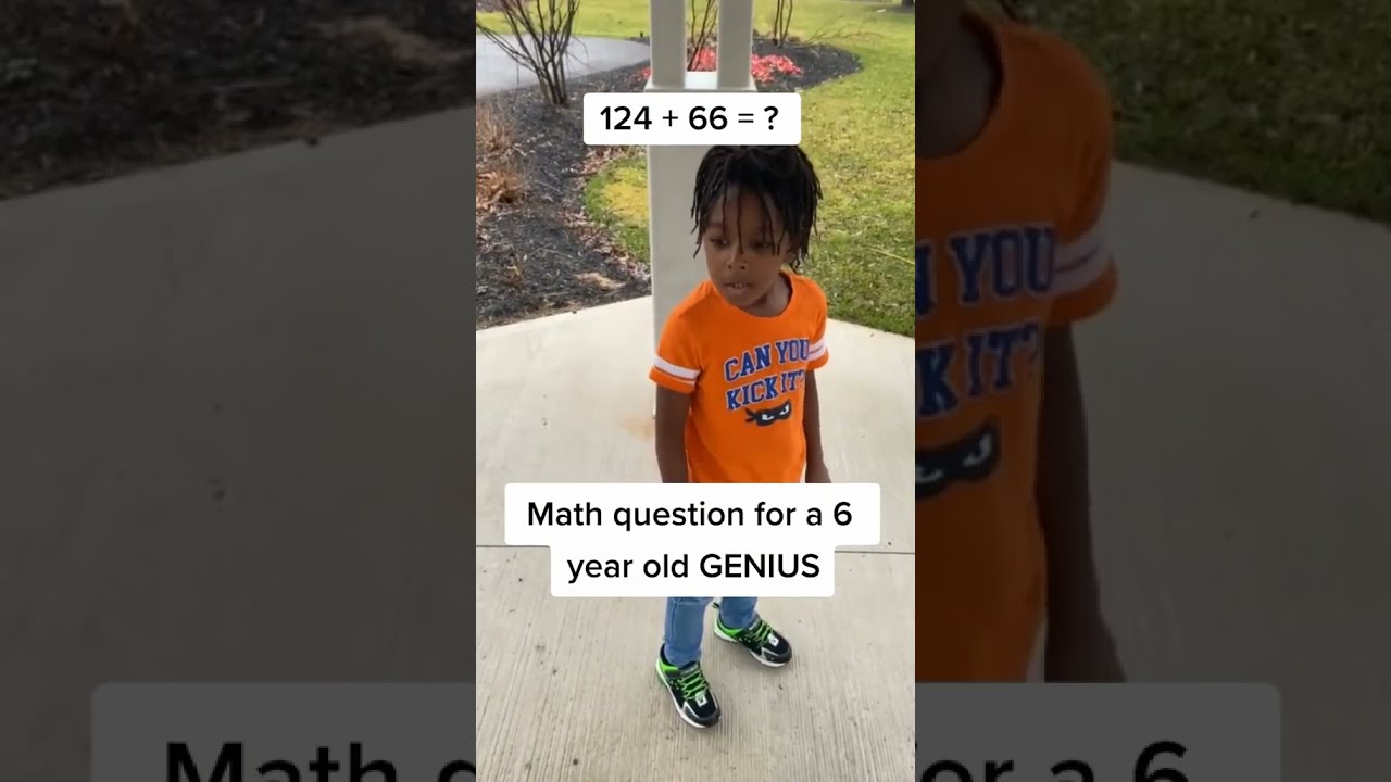Math Question For A 6 Year Old GENIUS Shorts Homeschool Educational Kids