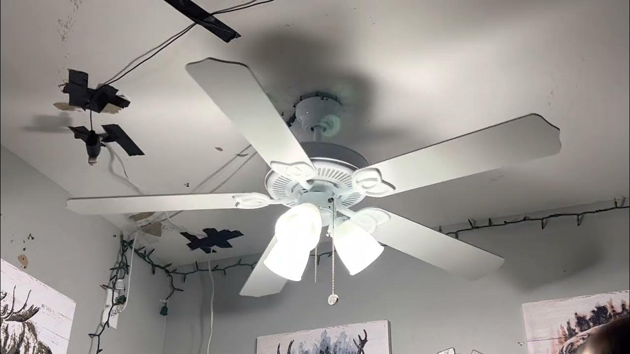 52 inch Hampton bay Brookhurst ceiling fan - YouTube