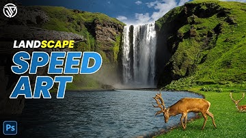 Landscape Digital Painting in Photoshop 2023 | Speed Art