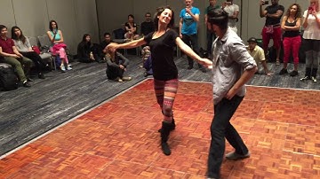 2016 San Francisco International Bachata Festival - Brunno and Paula (Zouk Demo after class)