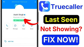 Last Seen Not Working | Truecaller Last Seen Not Showing | Online Status Problem Fix