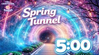 Spring Light Tunnel 5 Minute Timer 🌸 | Chill Countdown Timers