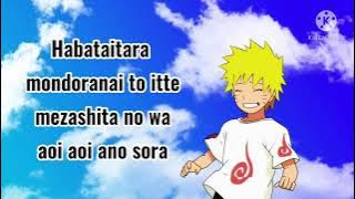 🎶🎵Blue bird -Naruto | Habataitara Lyric | Aoi Aoi Ano Sora🎶🎵