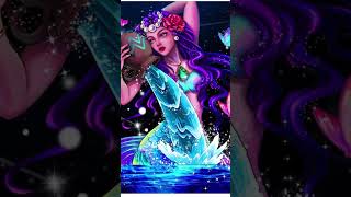 Fantastic Little Mermaid Pours Water From A Jug