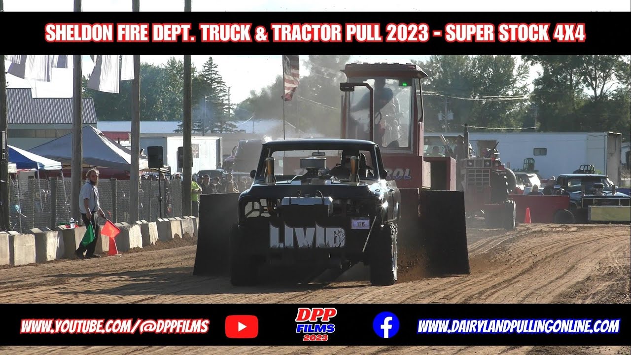 Supers Stock 4x4 at Sheldon Fire Dept Truck & Tractor Pull 2023 YouTube