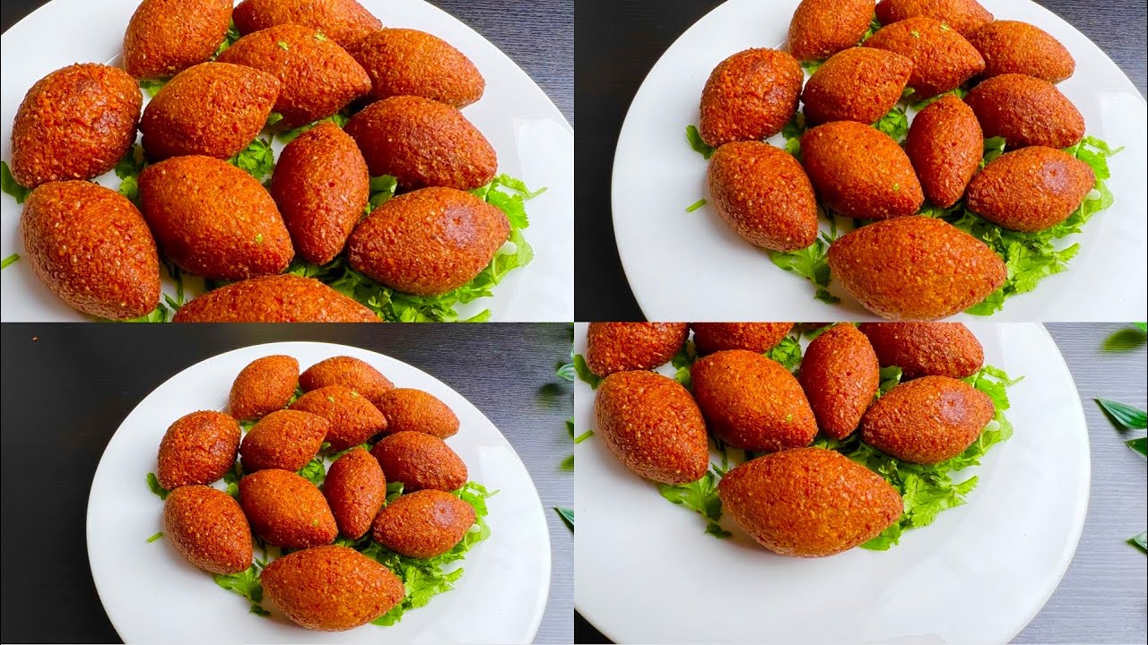 اسهل طريقه للكبه الشاميه المقليه بدون اضافه لحم مع البرغل