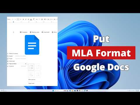 How to Put MLA Format in Google Docs